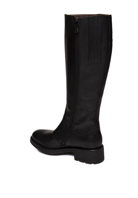 Black leather boot NERO GIARDINI | 411873GUANTO-100